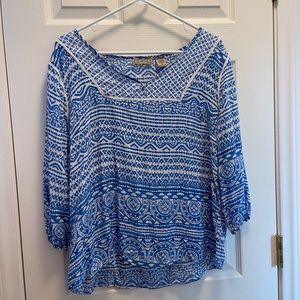 **SOLD** Art and Soul Xl Top - 3/4 length sleeves
